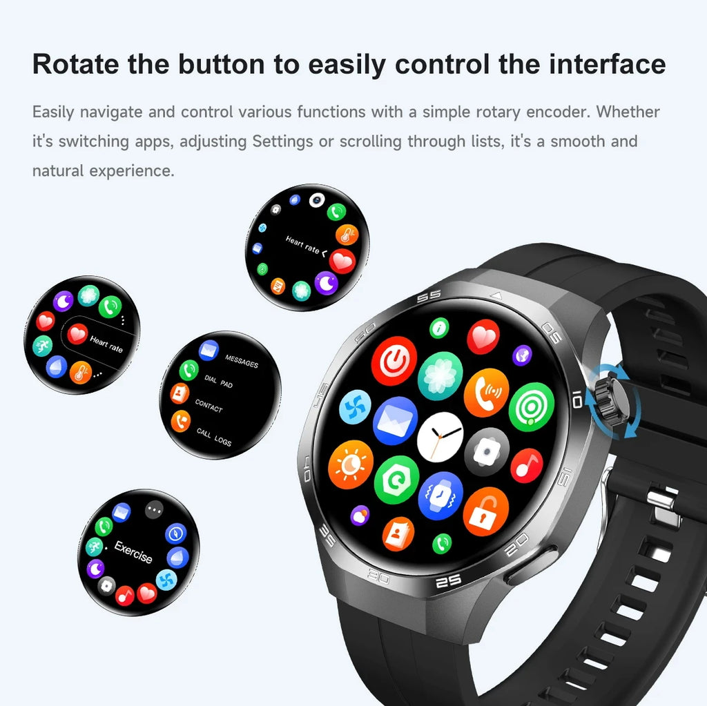 2026 new smart watch HD IPS large screen NFC GPS locator Bluetooth call life waterproof 100 + sports mode health monitoring