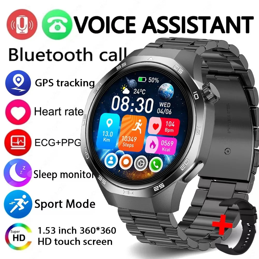 2026 new smart watch HD IPS large screen NFC GPS locator Bluetooth call life waterproof 100 + sports mode health monitoring