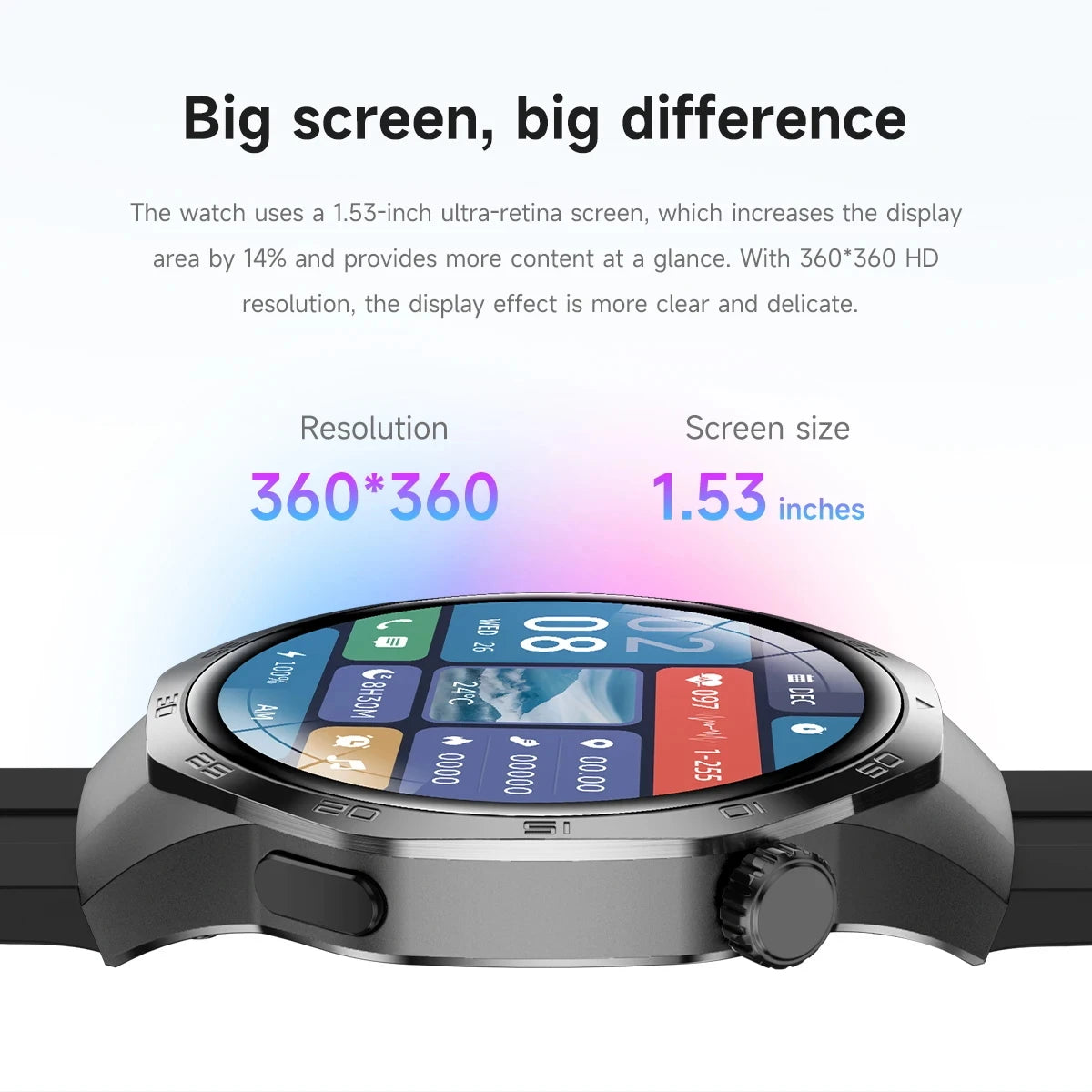 2026 new smart watch HD IPS large screen NFC GPS locator Bluetooth call life waterproof 100 + sports mode health monitoring