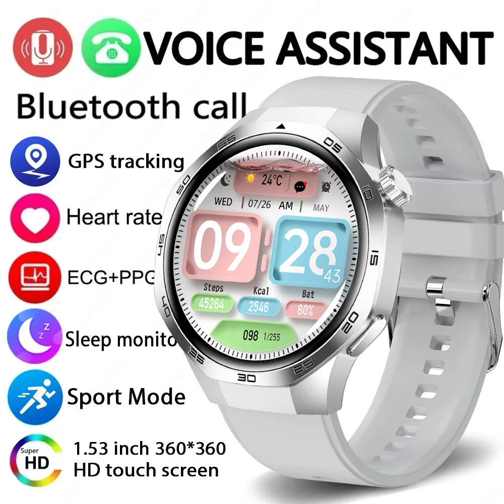 2026 new smart watch HD IPS large screen NFC GPS locator Bluetooth call life waterproof 100 + sports mode health monitoring