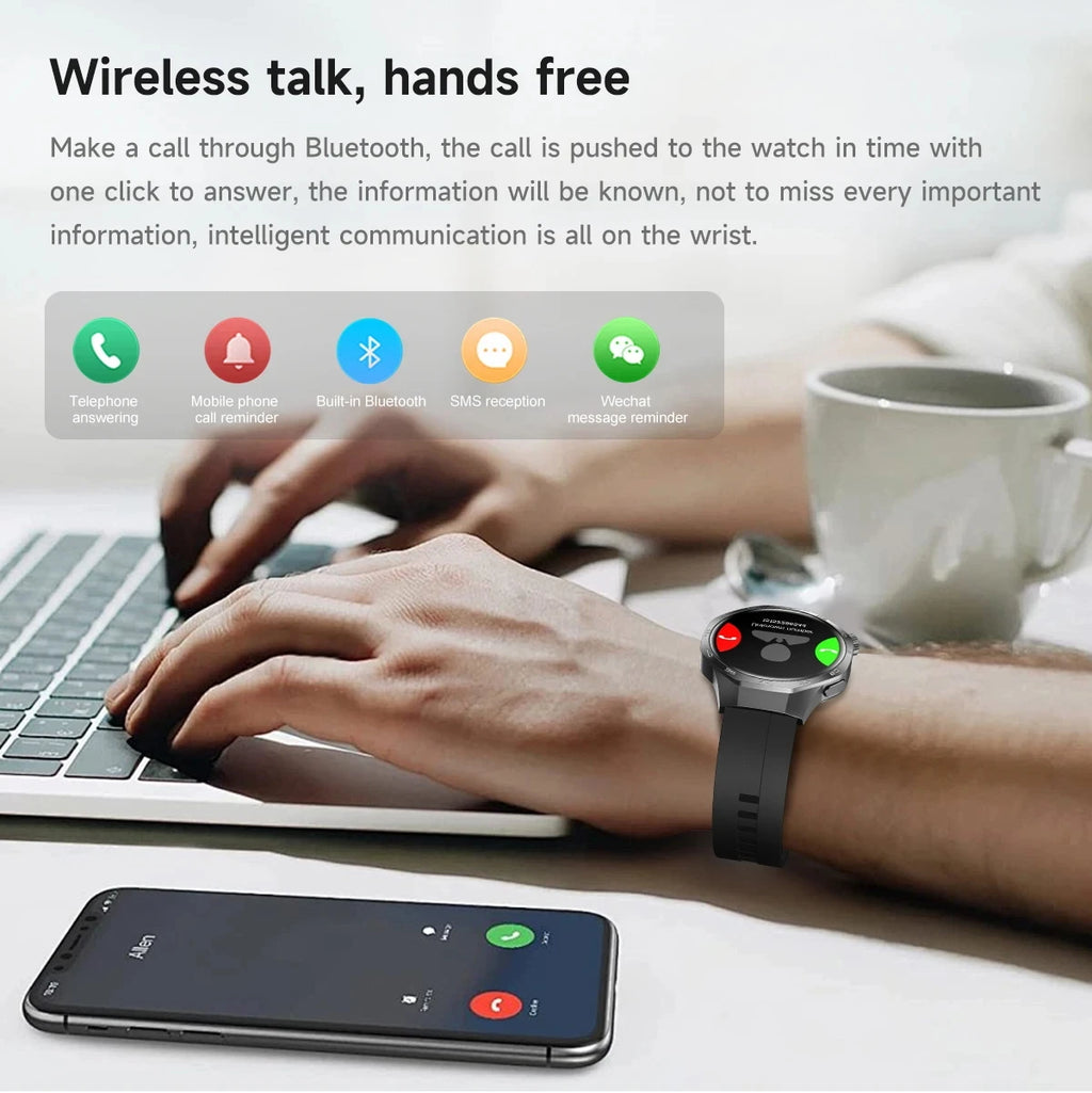 2026 new smart watch HD IPS large screen NFC GPS locator Bluetooth call life waterproof 100 + sports mode health monitoring